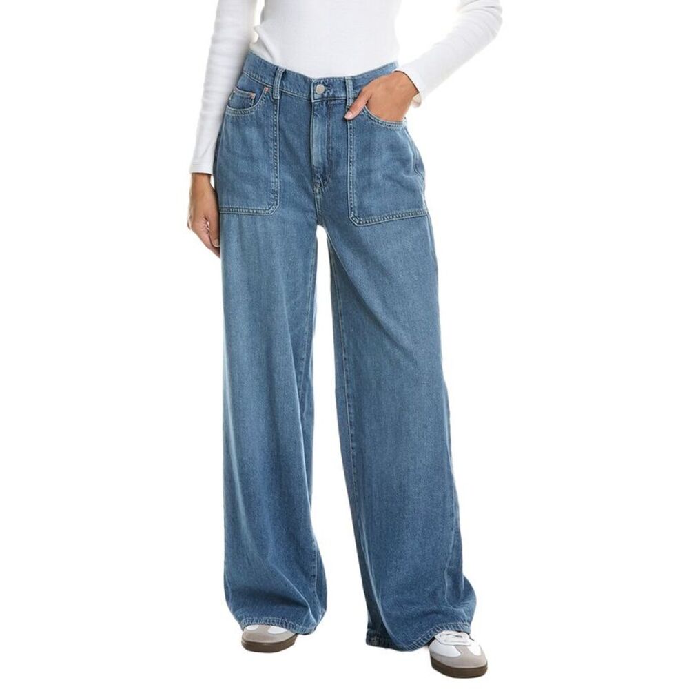 Dl1961 Womens  Hepburn North Beach Aura Wide Leg Jean, Blue